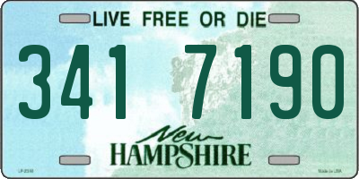 NH license plate 3417190