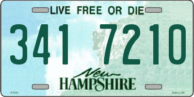 NH license plate 3417210