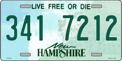 NH license plate 3417212