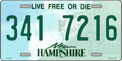 NH license plate 3417216
