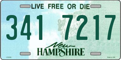 NH license plate 3417217