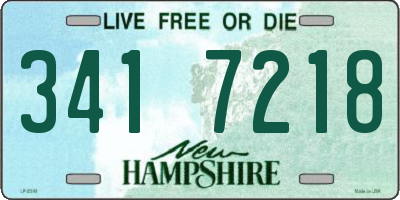 NH license plate 3417218