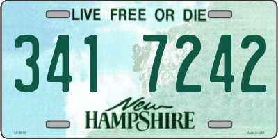NH license plate 3417242