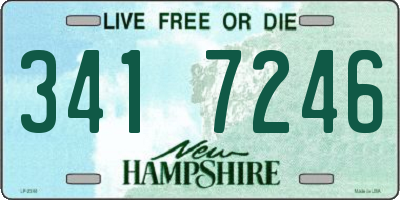 NH license plate 3417246