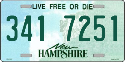 NH license plate 3417251