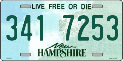 NH license plate 3417253