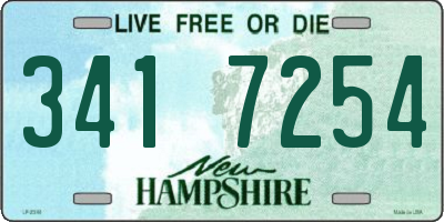 NH license plate 3417254