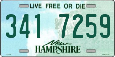 NH license plate 3417259
