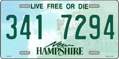 NH license plate 3417294