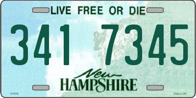 NH license plate 3417345