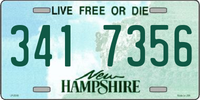 NH license plate 3417356