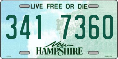 NH license plate 3417360