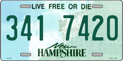 NH license plate 3417420