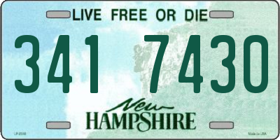 NH license plate 3417430