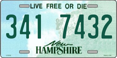 NH license plate 3417432