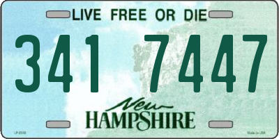 NH license plate 3417447