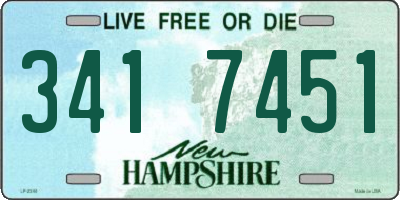 NH license plate 3417451