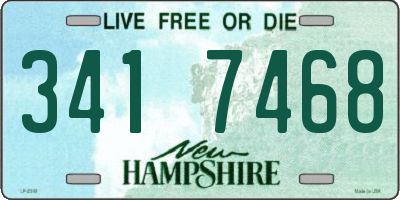 NH license plate 3417468