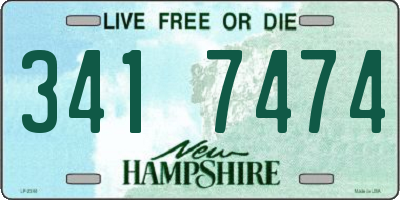 NH license plate 3417474