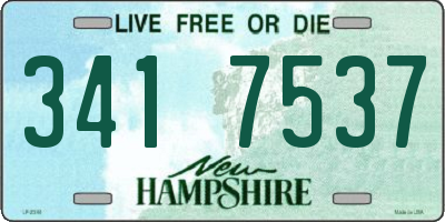 NH license plate 3417537