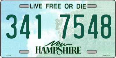NH license plate 3417548