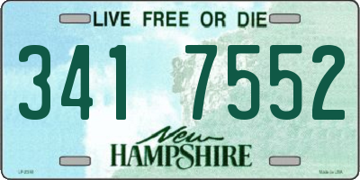 NH license plate 3417552
