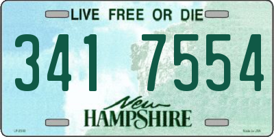 NH license plate 3417554