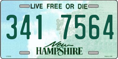 NH license plate 3417564