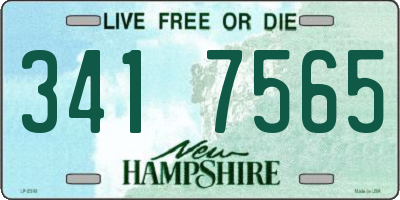 NH license plate 3417565