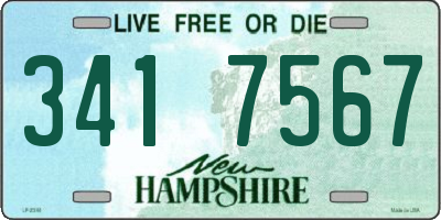 NH license plate 3417567