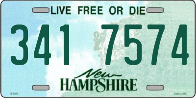 NH license plate 3417574