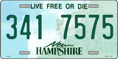 NH license plate 3417575