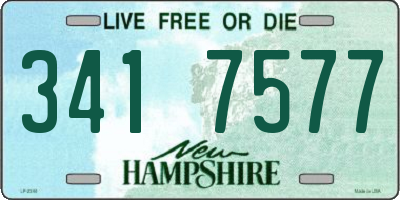 NH license plate 3417577