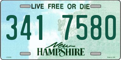 NH license plate 3417580