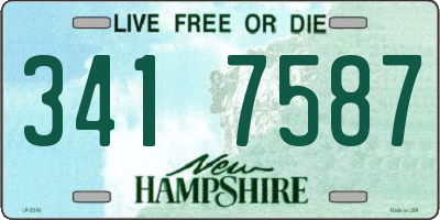 NH license plate 3417587
