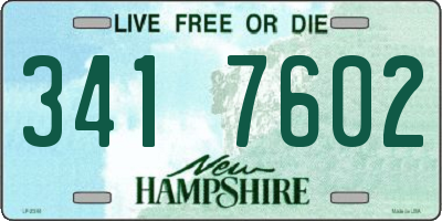NH license plate 3417602