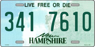 NH license plate 3417610