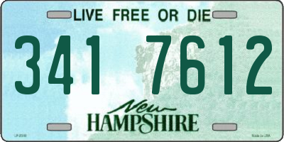 NH license plate 3417612