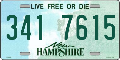 NH license plate 3417615