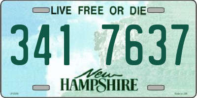 NH license plate 3417637