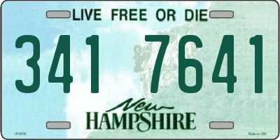 NH license plate 3417641
