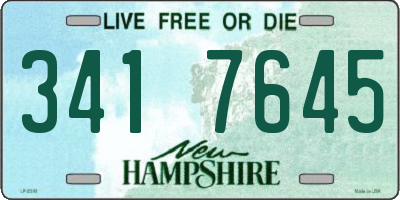 NH license plate 3417645