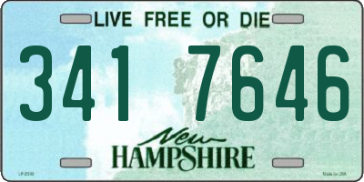 NH license plate 3417646