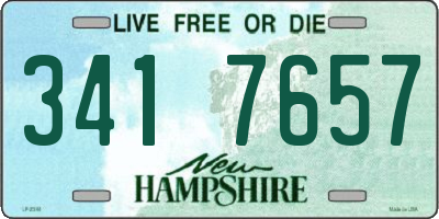 NH license plate 3417657