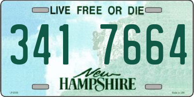 NH license plate 3417664