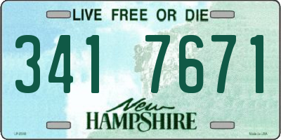 NH license plate 3417671