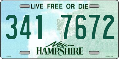 NH license plate 3417672