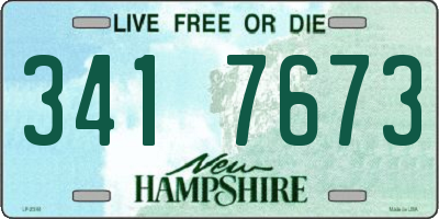 NH license plate 3417673