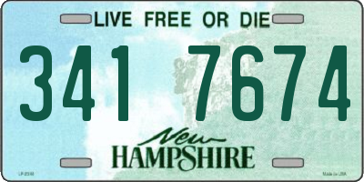 NH license plate 3417674