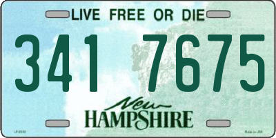 NH license plate 3417675